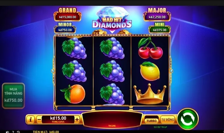 Chinh Phục Nổ Hũ Kim Cương VN88 Thắng Lớn Cực Hấp Dẫn 2 Các biểu tượng trong game Nổ Hũ Kim Cương VN88